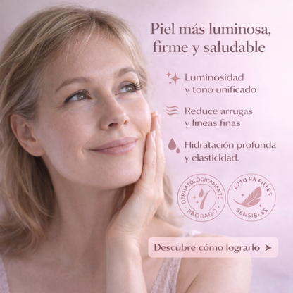 Cápsulas de Crema Rosa LUVORA™  Inspirada en el Brillo Porcelana de la Piel Coreana